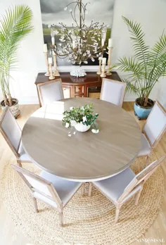 میز روکش اصلاح شده Driftwood - شن و ماسه و سیزال