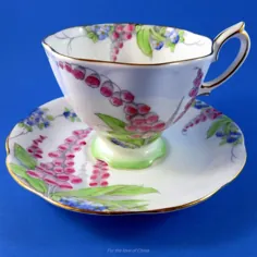 ست چای و بشقاب صورتی لوپینز رویال آلبرت |  eBay