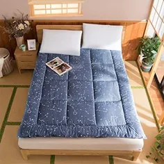 تشک کف ژاپنی ، تشک نرم تشک نرم 1.5 اینچی دوبل تخت یک نفره با 4 اتاق خواب لنگر باند-یک ملکه