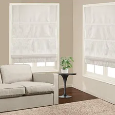 پرده پنجره Roman Shades ، سایه پنجره رومی White Premium ، پارچه قابل شستشو رومی سایه های پنجره ، درب ، درب فرانسه ، پنجره آشپزخانه (1 قطعه)