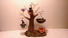 شمع Yankee Halloween Tree Wax Tart Warmer Bat Bat Witch Pumpkin Tea Light â € 12 12.00 $