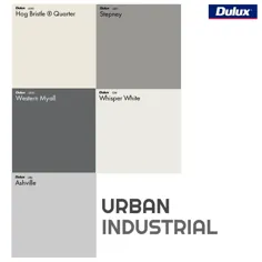 تابلوی خلق و خوی طراحی داخلی پالت رنگی صنعتی Dulux توسط Dulux Australia