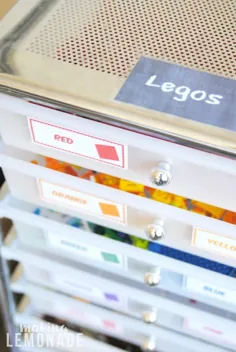 راه حل جادویی سازماندهی LEGO و برچسب های قابل چاپ رایگان - ساخت لیموناد