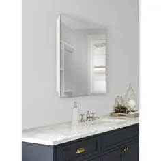 Glacier Bay 19-5 / 8 in. x 26 in. Recebed or Surface Mount Beveled Frameless Medicine Cabinet-83015 - انبار خانه