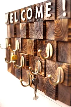 Key Hook Key Rack Wood Organizer کلید شخصی دارنده |  اتسی