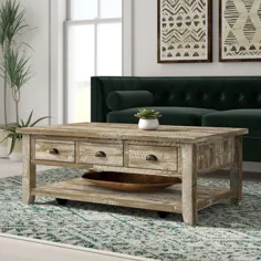 میز قهوه ذخیره سازی چوب جامد Leija