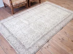 فرش ترکی ، فرش پرنعمت 8.5 x 5.1 فوت فرش دونده ، فرش منطقه ، فرش گلیم ، فرش oushak 8595 mut
