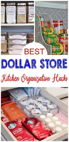 9 هک فروشگاه دلار DIY |  ایده های سازماندهی و ذخیره سازی - آشغال - پروژه های DIY برای آشپزخانه - خانه - انبار