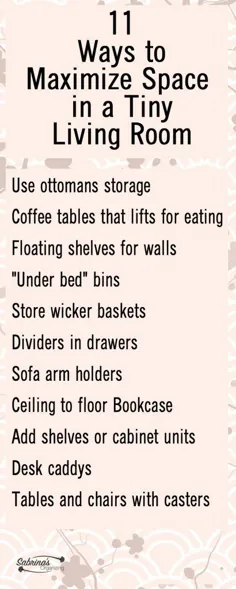 11 روش برای به حداکثر رساندن فضا در یک اتاق نشیمن کوچک
