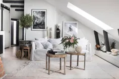 apartment آپارتمان اتاق زیر شیروانی جذاب با روح خلاق در استکهلم〛 ◾ عکس ◾ ایده ها ◾ طراحی