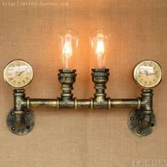 139.3US $ 30 OFF تخفیف | Nordic Loft Style Creative Clock Water Water Lamp Industrial Vintage Wall Light Wall Lighting For Edison Wall Sconce Indoor Lighting | لامپ دیواری | لامپ دیواری دیواری - AliExpress
