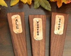 CAPHANDLES Beer Tap Handle of Solid Walnut Personalize |  اتسی