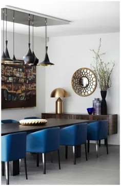23 ایده اتاق ناهارخوری آبی برای خانه ای دوست داشتنی طراحی می کند