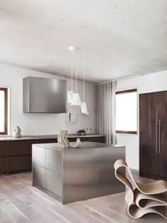 نگاهی به این آشپزخانه زرق و برق دار که صنایع دستی با طراحی صنعتی - طراحی اسکاندیناوی روبرو می شود