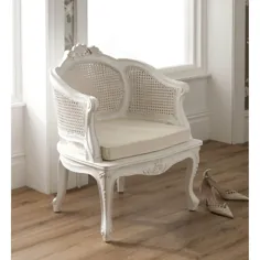 صندلی چوبی خیزران سبک آنتیک La Rochelle