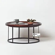 میز قهوه چوبی DecorNation Aurora |  میز کوکتل |  میز وسط اتاق نشیمن ، اتاق خواب |  پایان سفید