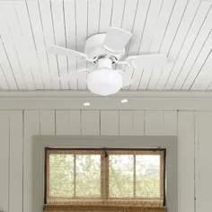 پنکه سقفی آشپزخانه Prominence Home Hero LED ، کوچک ، سفید - 28 اینچ (سفید)