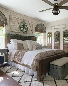 Farmhouse Stylebook در اینستاگرام: ”اگر می توانید دو مورد از این اتاق خواب بردارید ، انتخاب شما چیست ؟؟  ما را برای الهام گرفتن از خانه روزانه بیشتر دنبال کنید ❤️؟  اعتبار:..."