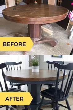 نحوه رنگ آمیزی و رنگ آمیزی میز پایه با ظاهری مدرن در خانه مزرعه