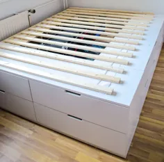 DIY IKEA HACk - Plattform-Bett selber bauen aus Ikea Kommoden / werbung