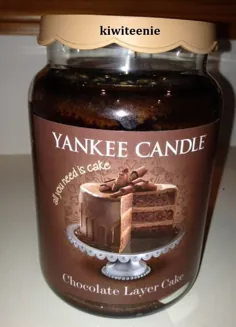 شمع Yankee- کیک لایه شکلاتی بزرگ 22oz.  فروش قهوه ای رنگ شیشه ای |  eBay