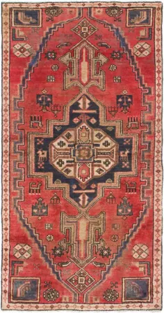 قرمز 3 'x 5' 9 فرش ایرانی همدان